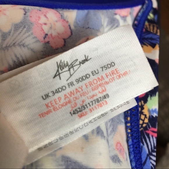 Kelly Brook Bikini Top Tropical Halter Top US 34C UK 34DD - Picture 7 of 9